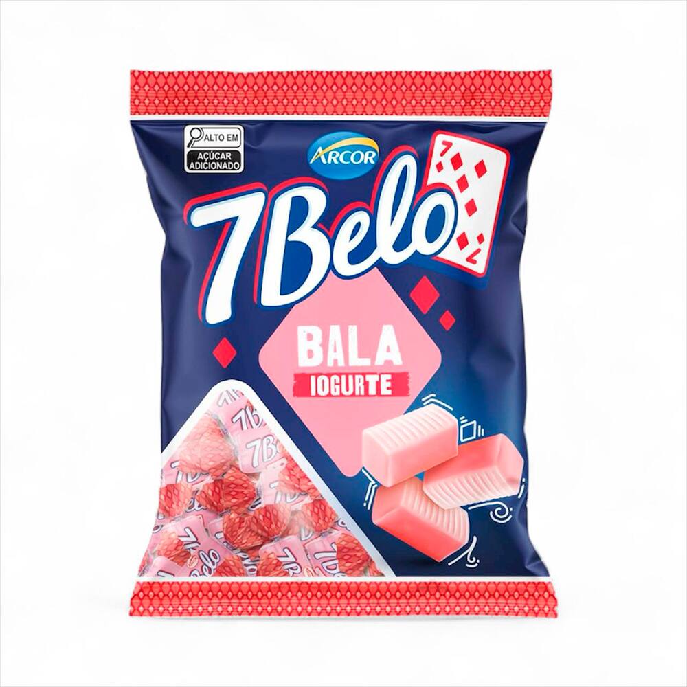 7Belo - Bala Mastigável Sabor Iogurte